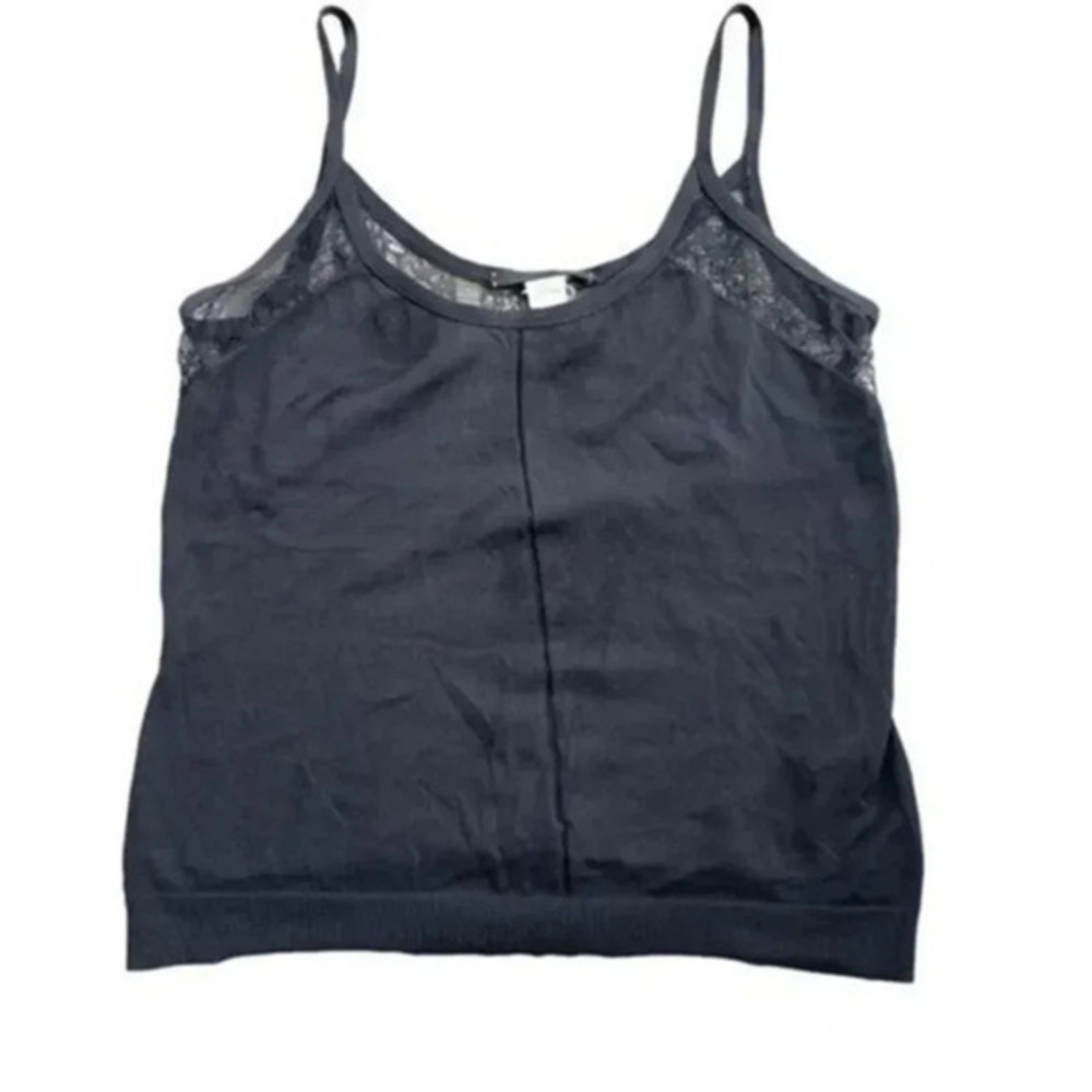 Les Copains Italian made knit tank top with lace insert at back size 44IT/8US